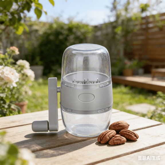 Bisitoy Nut Chopper Manual Hand Crank Grinder for Kitchen, Crushes Almonds Pecans Walnuts for Baking