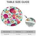 thumbnail image 6 of Round Fitted Tablecloth with Elastic Edges Fits 36"-44" Round Tables Pioneer Colorful Floral Waterproof Table Cover Washable Indoor and Outdoor for Party Kitchen Dinner Banquet Patio Picnic, 6 of 7
