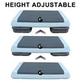thumbnail image 3 of Adjustable Workout Aerobic Stepper In Fitness & Exercise Step Platform Trainer Gray Black With 4 Risers, 3 of 7