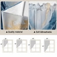 thumbnail image 3 of Navy Blue Marble Kitchen Window Curtains, Swag Curtains Valance for Bedroom Living Room Bathroom, Modern Abstract Ink Painting Rod Pocket Window Treatment Curtain Block Drapes 2 Panels 36"x45", 3 of 9