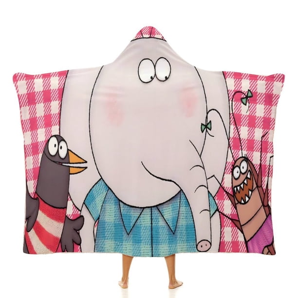 dibujos animados de Gildo Manta Capa con Capucha Anti-Bolitas, Manta de Lana Ártica Suave, Manta Portátil de Felpa Ligera y Lujosa, Poncho para Siesta en Casa y Oficina, 100*130cm