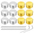 thumbnail image 1 of Uxcell 12 Pcs Footswitch Toppers Guitar Pedal Button Caps Footswitch Cover Silver Gold, 1 of 5