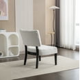 thumbnail image 4 of Roundhill Furniture Movile Boucle Tufted Accent Chair with Oversized Seating, White, 4 of 10