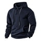 thumbnail image 4 of MHFRRA Sudadera con Capucha de Manga Larga para Hombre, Estilo Informal, Deportivo, Holgado, de Color Liso Marina de guerra, 4 of 8