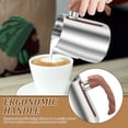 thumbnail image 3 of FUYGRCJ 20oz/600ml Milk Frothing Pitcher, 304 Stainless Steel Barista Espresso Steaming Pitcher with Ergonomic Handle and Measurement Scale for Latte Art with Coffee Art Pen, 3 of 12