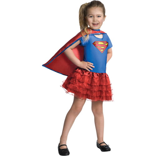 Supergirl Dress with Cape Toddler Costume - Walmart.com - Walmart.com