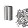 thumbnail image 1 of Manga de bucle de prensado de aluminio de 3/16 "" 20 piezas para virola de Cable de cuerda de alambre, 1 of 4