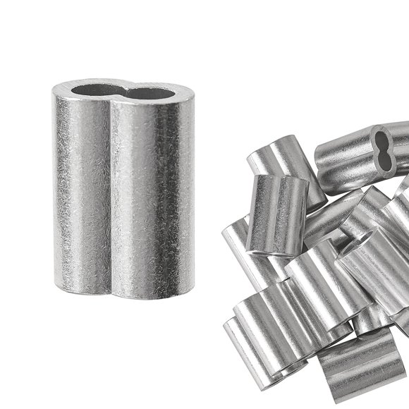 Manga de bucle de prensado de aluminio de 3/16 "" 20 piezas para virola de Cable de cuerda de alambre