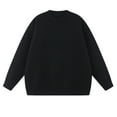 thumbnail image 4 of Womens Oversized Sweaters Ribbed Knit Details Soft Knit Pullover Long Sleeve Tops Casual Fall Crewneck Sweatshirts (2XL, Black), 4 of 6