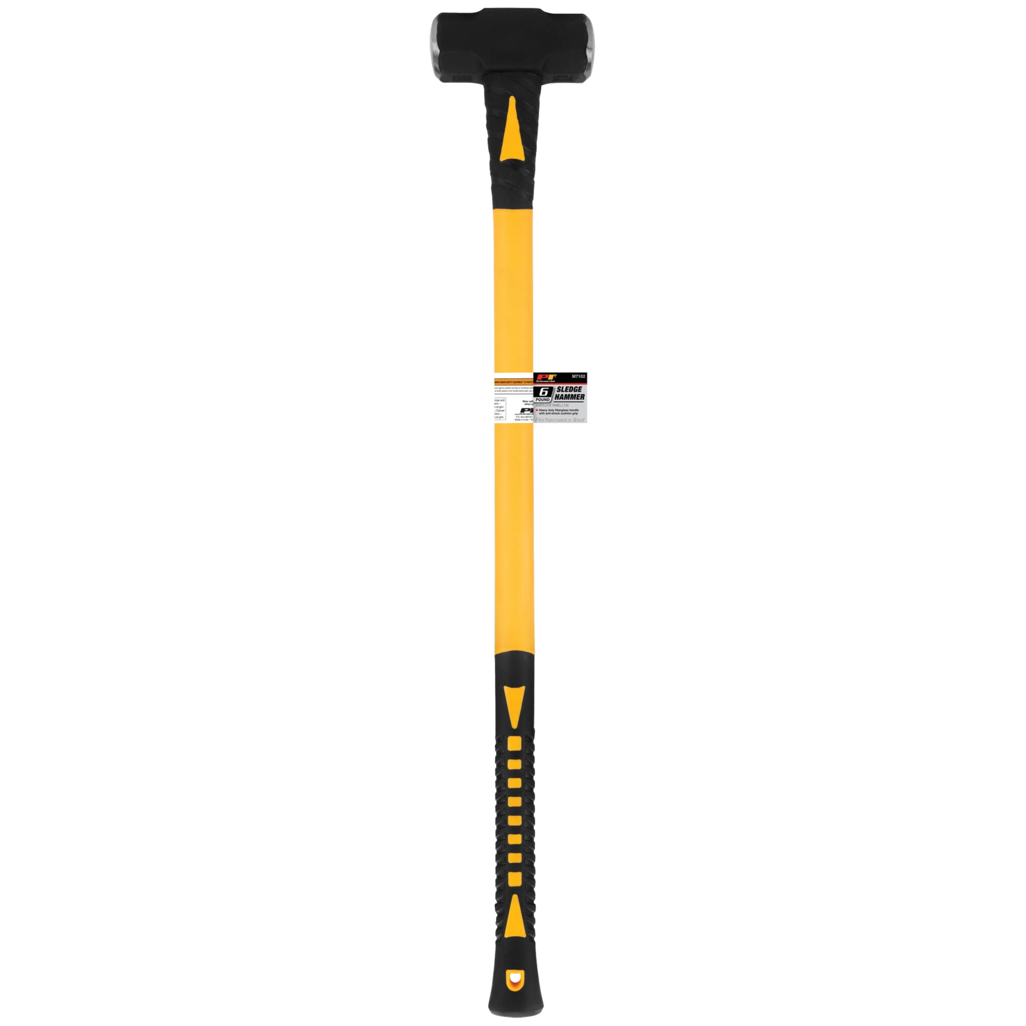 Performance Tool M7102 6-Pound Sledge Hammer With Fiberglass Handle