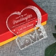 thumbnail image 3 of Customized Birthday Gift For Granddaughter From Grandma, Engraved Heart Crystal Home Décor Plaque Christmas Weeding Gift For Granddaughter, 3 of 5