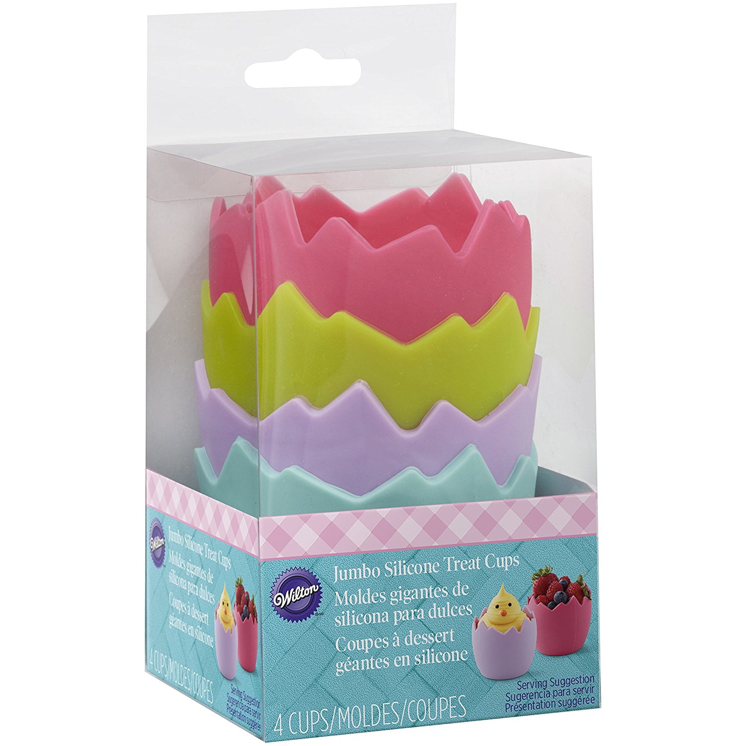 Wilton Silicone Broken Egg Jumbo Treat Cups, 4 Count, 21054324