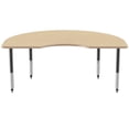 thumbnail image 5 of ECR4Kids 48in x 72in Kidney Everyday T-Mold Adjustable Activity Table Maple/Maple/Black - Super Leg, 5 of 7