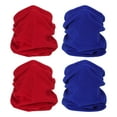 thumbnail image 1 of Unique Bargains Cache-Cou d'Hiver, Lot de 4 Foulards à Cordon de Serrage, Cache-Cou Coupe-Vent, Rouge, Bleu, 1 of 7