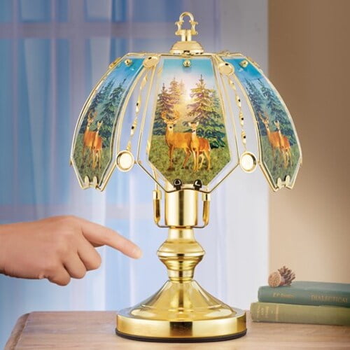 Gold Tone Touch Base Northwoods Table Lamp Com Touch Base Northwoods Table Lamp, Gold Tone Desk Lamp