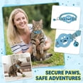 thumbnail image 2 of Apple AirTag Pet Collar | Reflective Safety Cat Collar with Bell, Adjustable Nylon Dog Collar for Tracking & Lost Prevention, Sky Blue, 2 of 6
