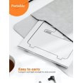 thumbnail image 3 of Laptop Stand for Desk, Portable Notebook Holder Stand, Ergonomic Aluminum Adjustable Computer Stand with Non-Slip Rubber, Compatible for 10-15.6 Laptops , Silver, 3 of 8