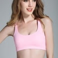 thumbnail image 3 of Qarigey Sujetadores deportivos Material premium Sujetador deportivo Ejercicio Deporte Prop Back Dulce regalo Diseño único para mujer Chica Pink Type2 NO2 Qarigey AP008686-04, 3 of 6