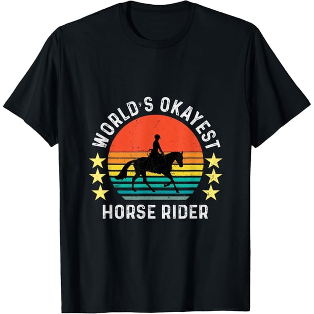 World's Okayest Horse Rider - Camiseta retro vintage