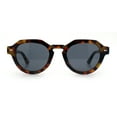 thumbnail image 6 of Mens Square Round Vintage Horn Rim Hipster Sunglasses Tortoise - Black, 6 of 8