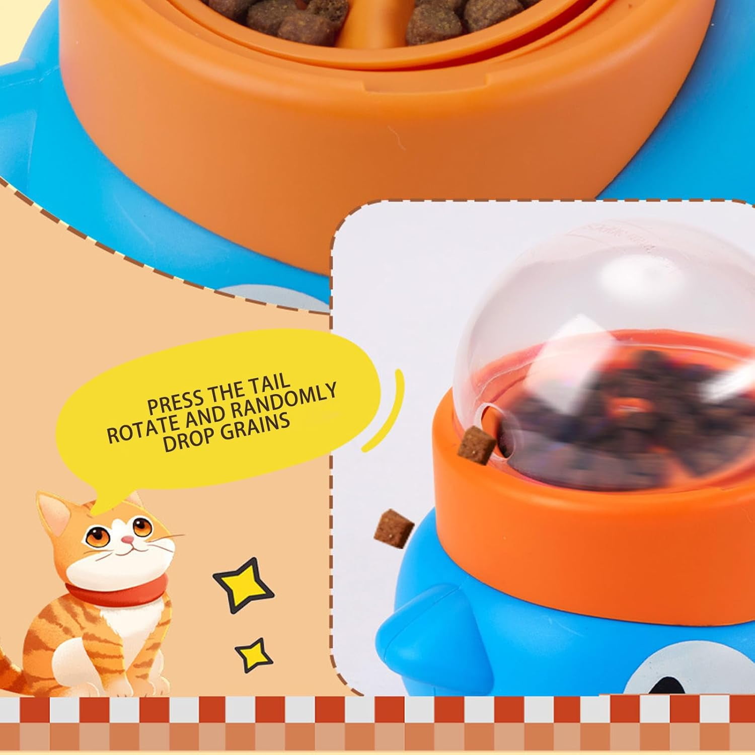 Interactive Treat Dispenser Toy,Dog Puzzle Toy, Duck Design Treat Dispenser Feeder for Mental Stimulation and Slow Eating in Indoor and Outdoor Play