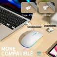 thumbnail image 3 of Wireless Mouse Chargeable Portable Silent USB and Type-C Dual Mode Wireless Mouse 3 Adjustable DPI for Laptop, Mac, Android, PC (Q23S Black) (Grey), 3 of 8