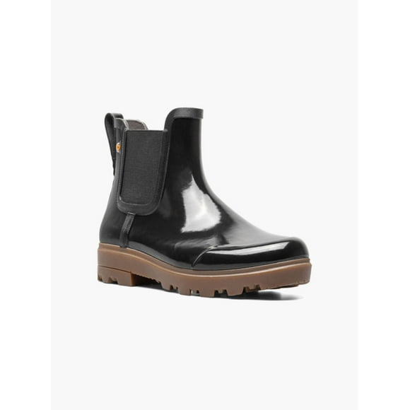 BOGS Women's Holly Chelsea Shine Rain Boot Black - 72864-001