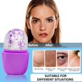 thumbnail image 3 of Rodillo de hielo, rodillo de hielo para cara y ojos Rodillo de hielo para cara Bola de hielo para cara para aliviar la hinchazón de los ojos eliminar el edema facial (púrpura), 3 of 5