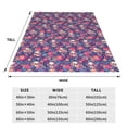 thumbnail image 3 of Bingfone Skull colorful flower daisy Print Flannel Fleece Blanket Throw Blanket for Bed,Sofa,Couch,Travel,Camping(80"x60" ), 3 of 8