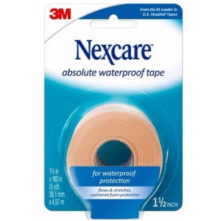 Nexcare Absolute Waterproof Wide Tape 1-1/2 Inches X 5 Yards 5 Yards (Pack of 4)
