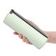 thumbnail image 5 of Disketp Pistachio Green Checkboard Estuche Organizador de Lápices de Cuero, Estuche de Oficina con Cremallera para Bolígrafo y Lápiz, 5 of 6