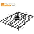thumbnail image 2 of VINGLI Floating Bed Frame King with USB Charging Station/LED Lights, 14'' Platform Bed Frame King Size Heavy Duty Metal Bed, No Box Spring Needed,Black, 2 of 18