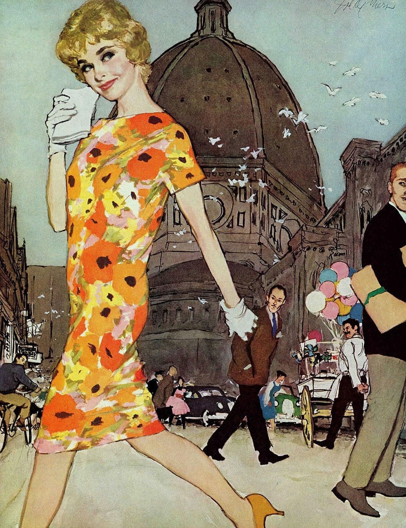Marmont Hill "The Stranded Blonde" by Joe de Mers Painting Print on Canvas