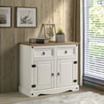 thumbnail image 3 of OS Home and Office Furniture Wood Buffet Sideboard in Distressed White, 3 of 9