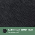 thumbnail image 5 of Organic Textiles 100% Organic Latex Seat Cushion with Black Cotton Cover - (2", Firm), 5 of 6