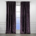 thumbnail image 6 of 3S Brother's Eggplant Extra Long Shiny Velvet Curtains Luxury Colors Light Blocking Hang Back Tab & Rod Pocket 1 Panel Curtain 5-30 Ft Home Décor Custom Made Drapes -Made in Turkey(100"W X 144"L), 6 of 6