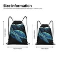 thumbnail image 2 of Wukai Ocean Turtle Drawstring Backpack Bag Sport Gym Sackpack Large Size String Backpack Cinch for Women Men-Small, 2 of 6