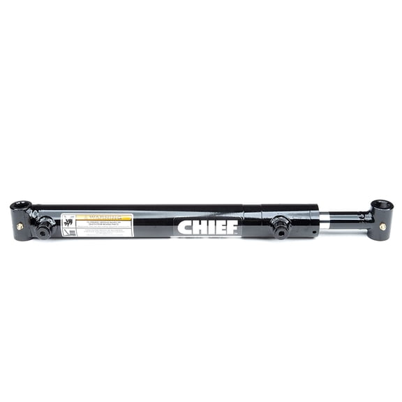 Chief LD Loader Welded Hydraulic Cylinder - Double Acting Cylinder for Light Duty Applications - 1.5  Bore, 16  Stroke, 3000 PSI, Retracted Length 24 , 40  Extended, 5300 lbs Column Load, SAE 6 Port 1.5 x 16