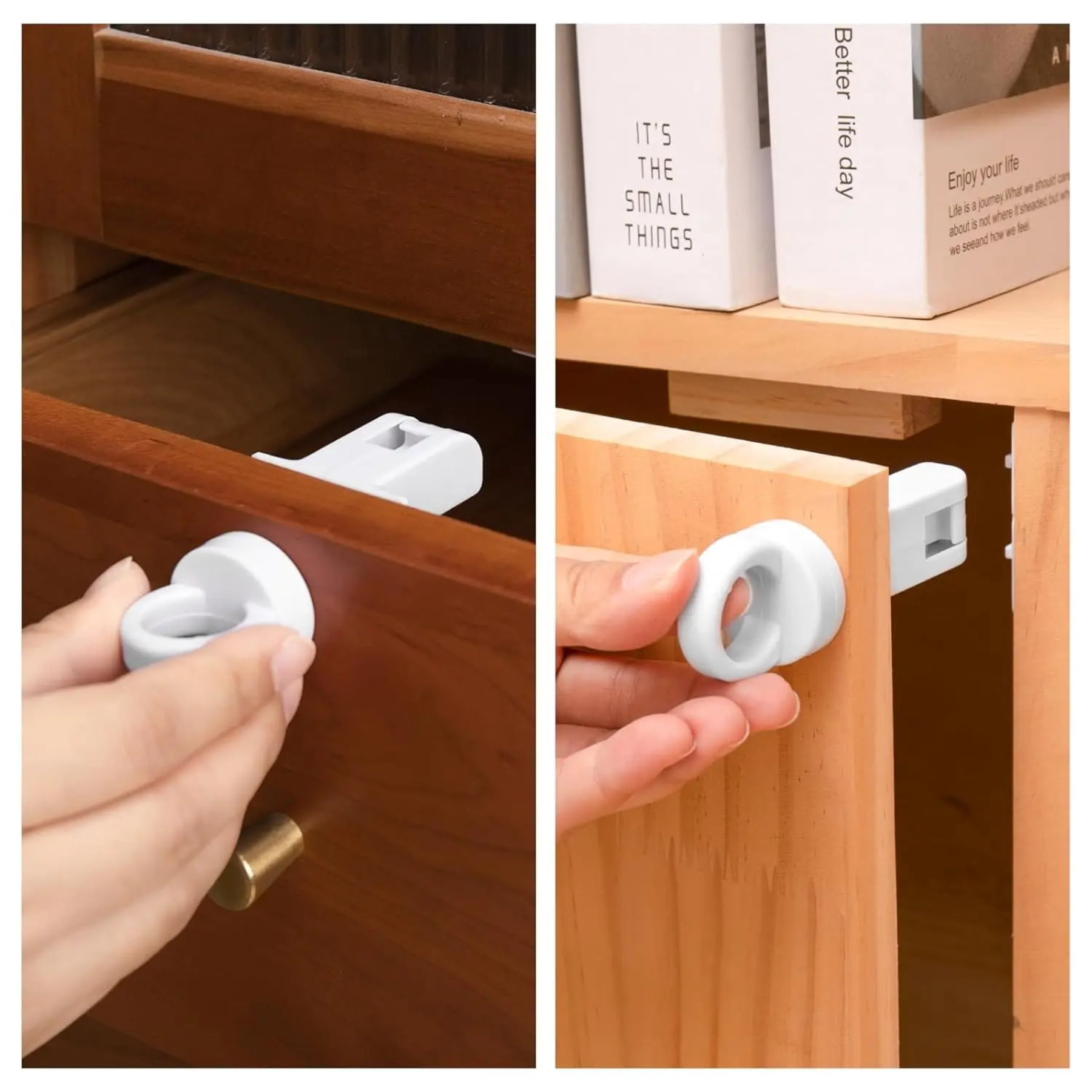 Child Proof Magnetic Cabinet Locks Baby Safety Locks for Fridge Drawers Invisible Design Hassle Free Installation