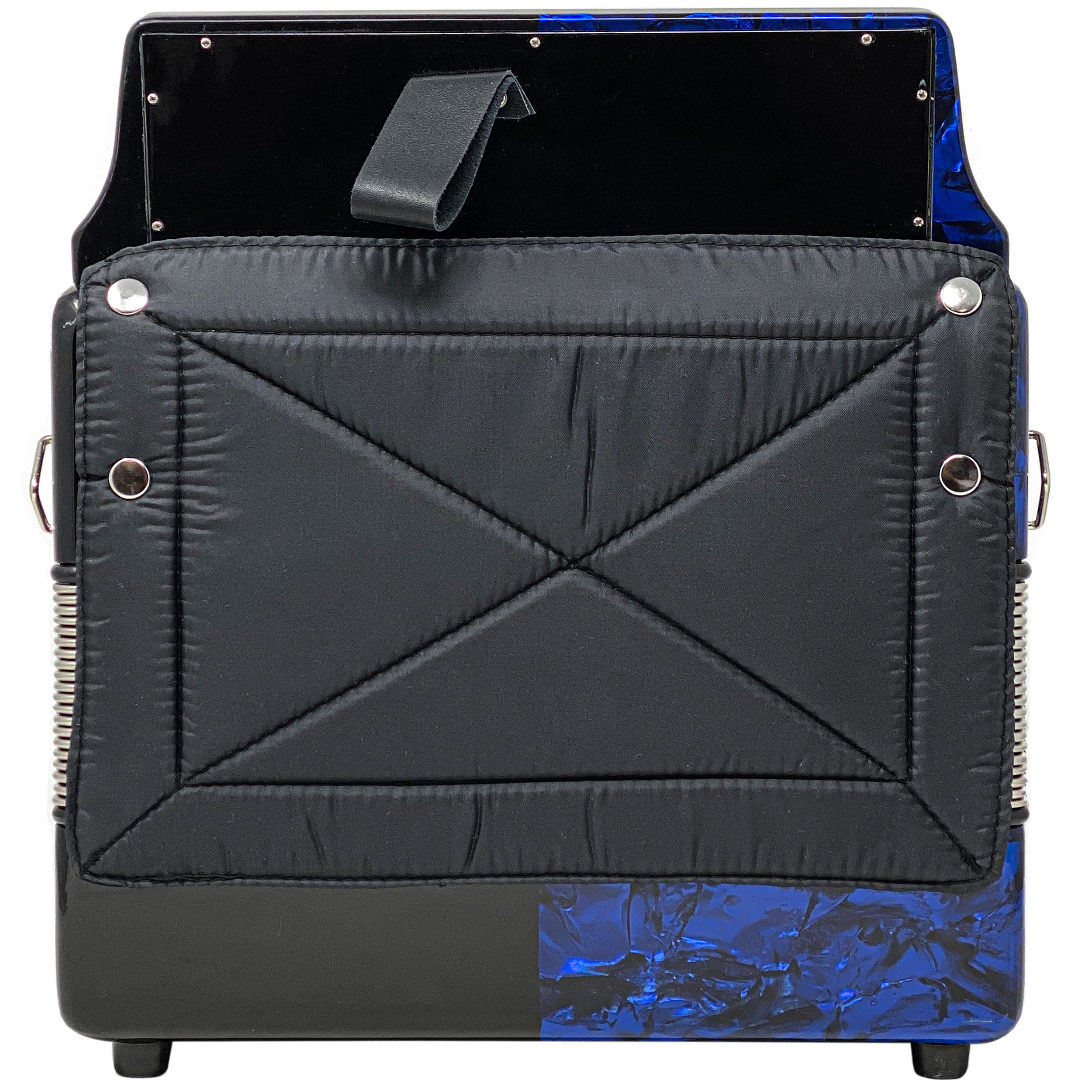 Rossetti 31-Button Accordion, 12 Bass, Pearlescent Finish, Blue and Black, 31 Keys, 12" Width