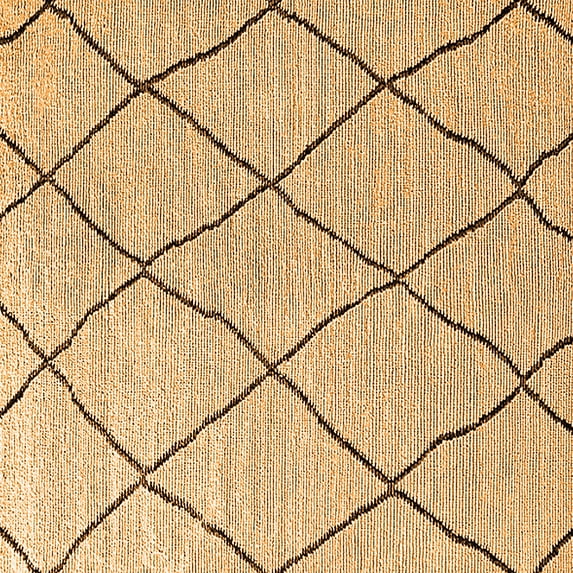 Ahgly Company Indoor Square Oriental Orange Industrial Area Rugs, 6' Square