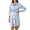 Blue, variant on Gyujnb Maternity Striped Shirt Dress Button Down Long Sleeve With Waist Tie Belt Casual Pregnancy Dress,M