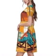 thumbnail image 2 of Disketp Vintage Beach Sunset para Vestido de Manga Corta para Mujeres, Vestidos de Verano para Mujeres, Casual y Holgado para la Playa, 2 of 6