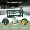 thumbnail image 6 of WestinTrends 55" Outdoor Patio HDPE Adirondack 2-Tier Shelf Console Table, Dark Green, 6 of 16