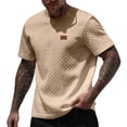 thumbnail image 2 of COSFO Jacquard Summer T Shirts for Men Casual Short Sleeve Shirt Solid Crew Neck Classic Fit Men T Shirts Xl, 2 of 9