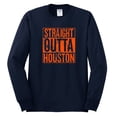 thumbnail image 2 of Straight Outta Houston HOU Fan | Fantasy Baseball Fans | Mens Sports Long Sleeve T-Shirt, Navy, Large, 2 of 4