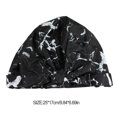thumbnail image 4 of Bearachild Gorros de baño para ducha Estampado de flores Impermeable Reutilizable Elástico Colorido Universal Largo Sombrero corto Baño Estampado de Juegos de accesorios de baño Negro Bearachild HA062078-25B, 4 of 6