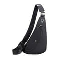 thumbnail image 2 of Bolso bandolera para hombre Salvador Mochila de pecho informal Negro, 2 of 10