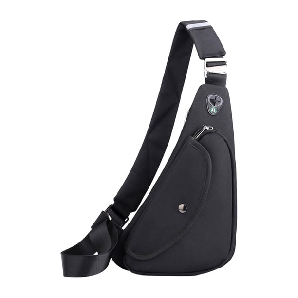 Bolso de pecho para hombre Yuyangstore Mochila de hombro gran capacidad Negro