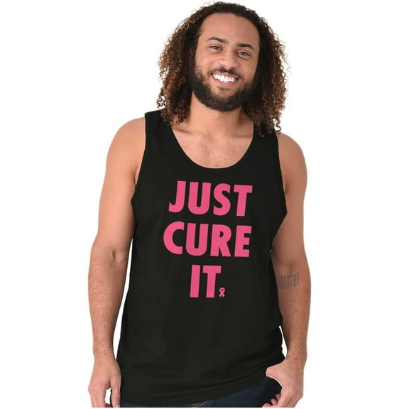 Breast Cancer Awareness Just Cure It Tank Top Tee Shirt Women Brisco Brands S